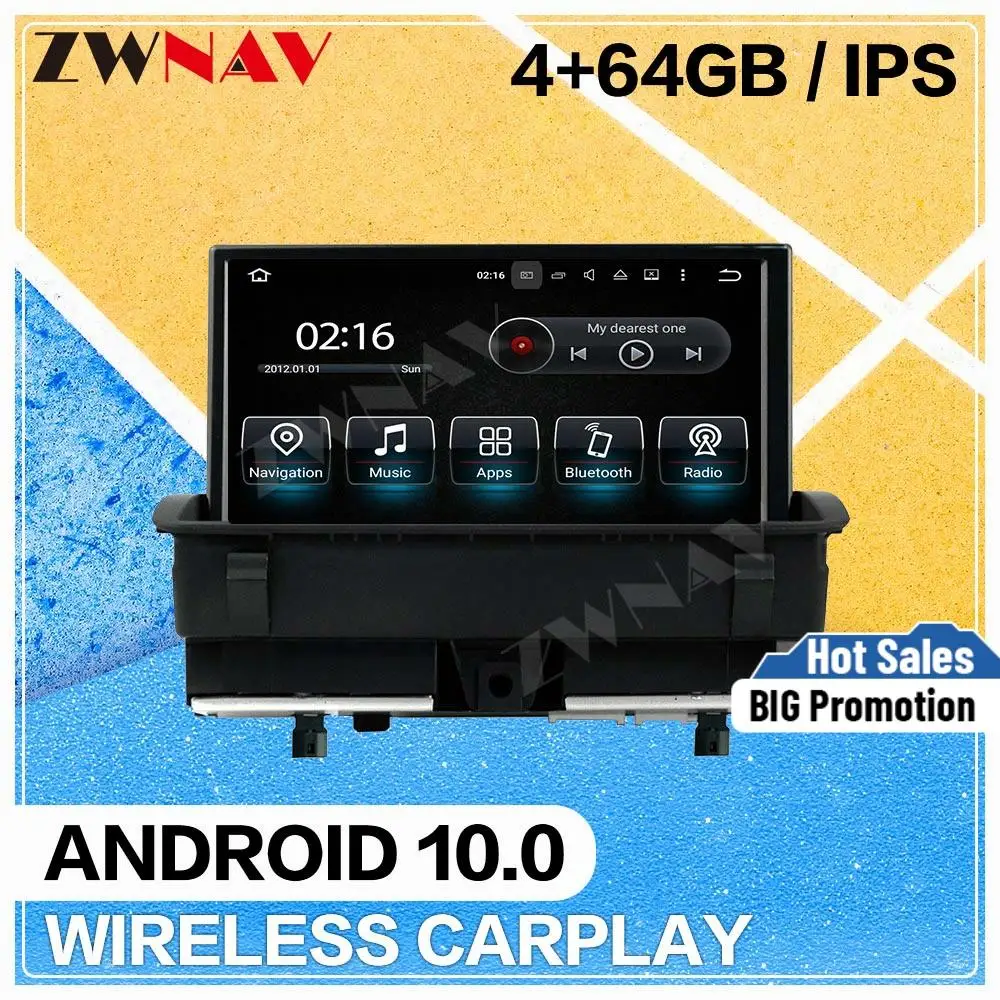 

Android 10.0 screen Car Multimedia Player for Audi Q3 2011 2012 2013 2014 2015 2016 GPS Navigation Radio Audio Stereo Head unit