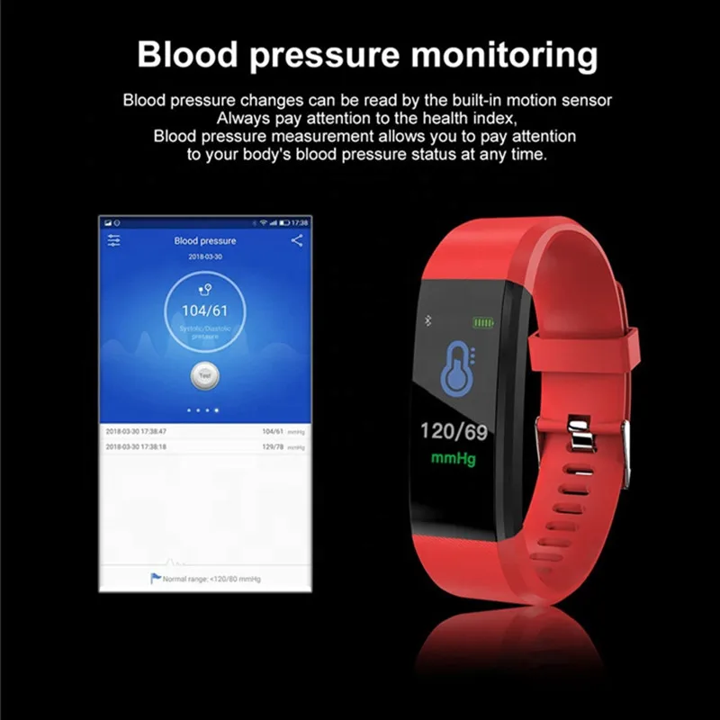 Sport Bracelets Smart Band Tracker Pedometer Heart Rate Blood Pressure Monitor Bluetooth Fitness Smart Watch for Men Women