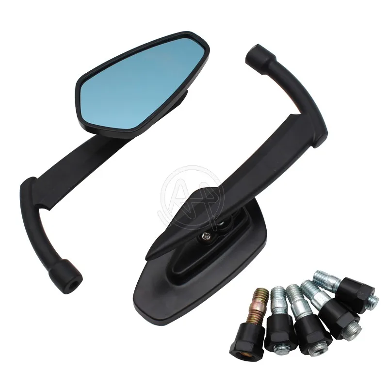 Motorcycle Rear View Mirrors Look Housing Handlebar Side Mirror Black 8mm 10mm Universal for Ducati Aprilia Piaggio Scooter