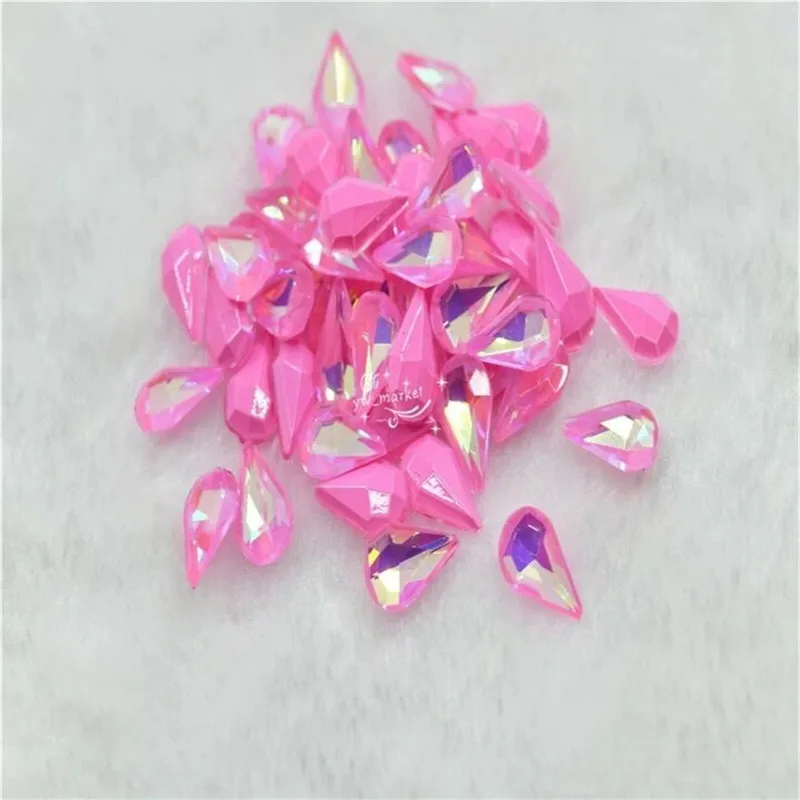 pink mocha ab home decoration beads Rhinestones  Rivoli horse eye  drop Pointback  Glue on Jewelry beads