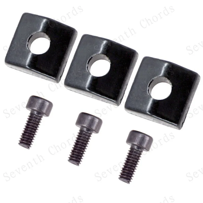 9 Stück/Set Schwarze Elektrische Gitarren-Sicherungsmuttern Tremolo-Brücke Musikinstrument Zubehörteile – Detail 1