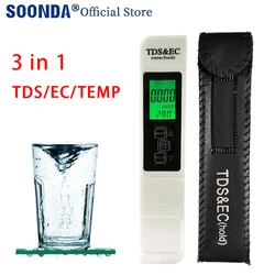 3 in 1 Water TDS Meter EC Conductivity Tester Temperature Tester TDS Pen Filter Water Quality Purity Monitor for Drinking Water