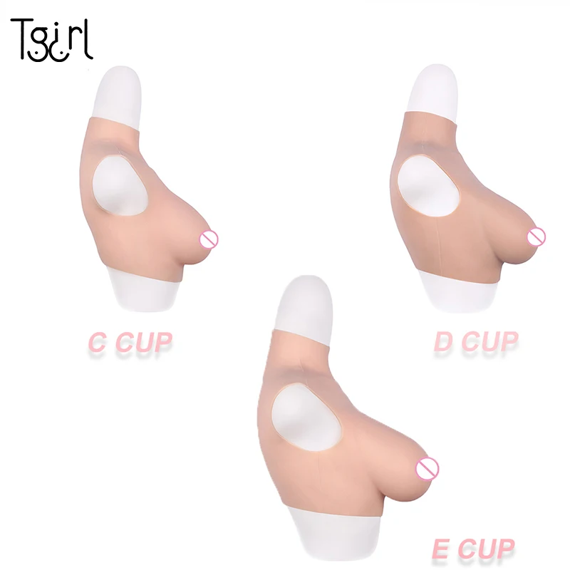 Tgirl Ultra-thin Breasts,Silicone Fake Boobs BCDE Cup  for Little Chest Dragqueen Crossdresser Transgender Cosplay  Costume