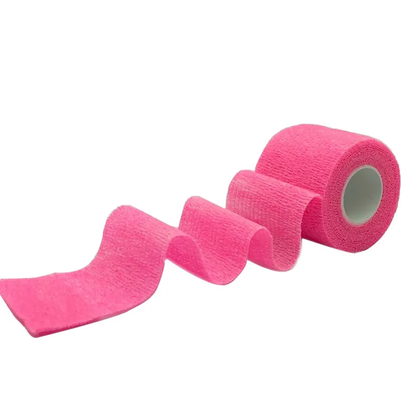 CshesMarkets-Bandages de protection de sécurité auto-adhésifs étanches, ruban médical rond élastique, gaze Linge de sport, premiers soins, 5cm x 4.5m