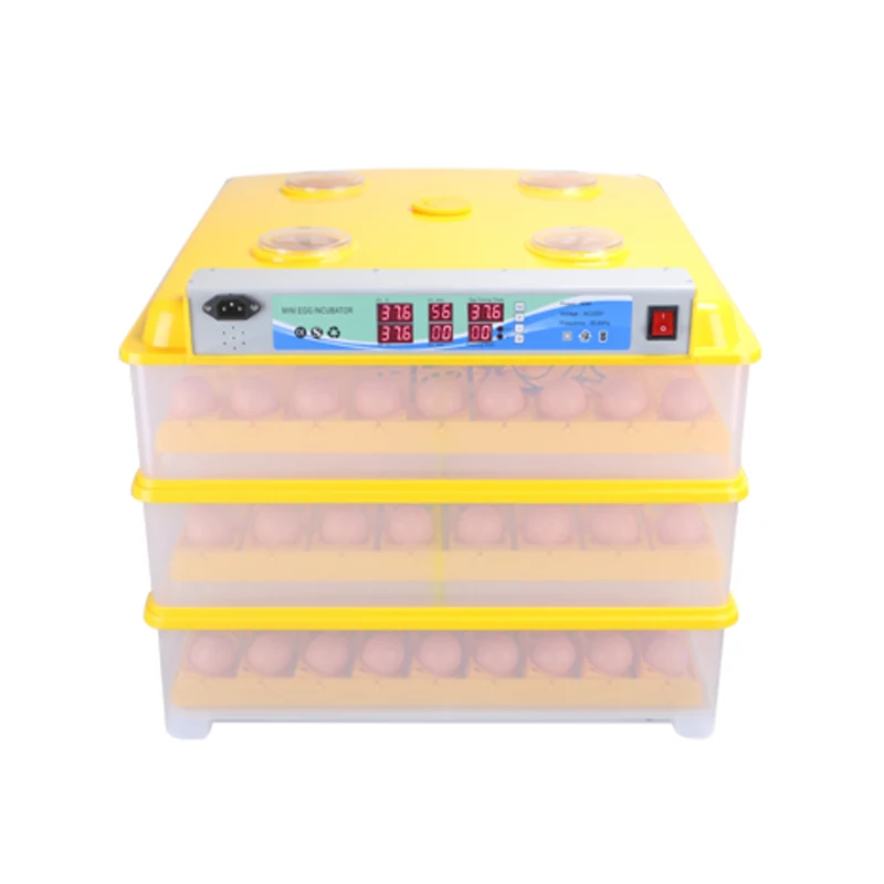 Automatic Egg Incubator China 196 eggs Multi-function egg tray Transparent Incubadora Thermostat for  12V/220V Couveuse