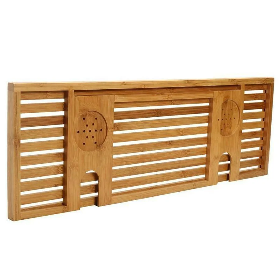 1Pc Wooden Handmade Bath Tray Bathroom Shelves Apply For Pad/Book/Tablet Home Bathrooms Accessories Bathtub Rack NJ72617