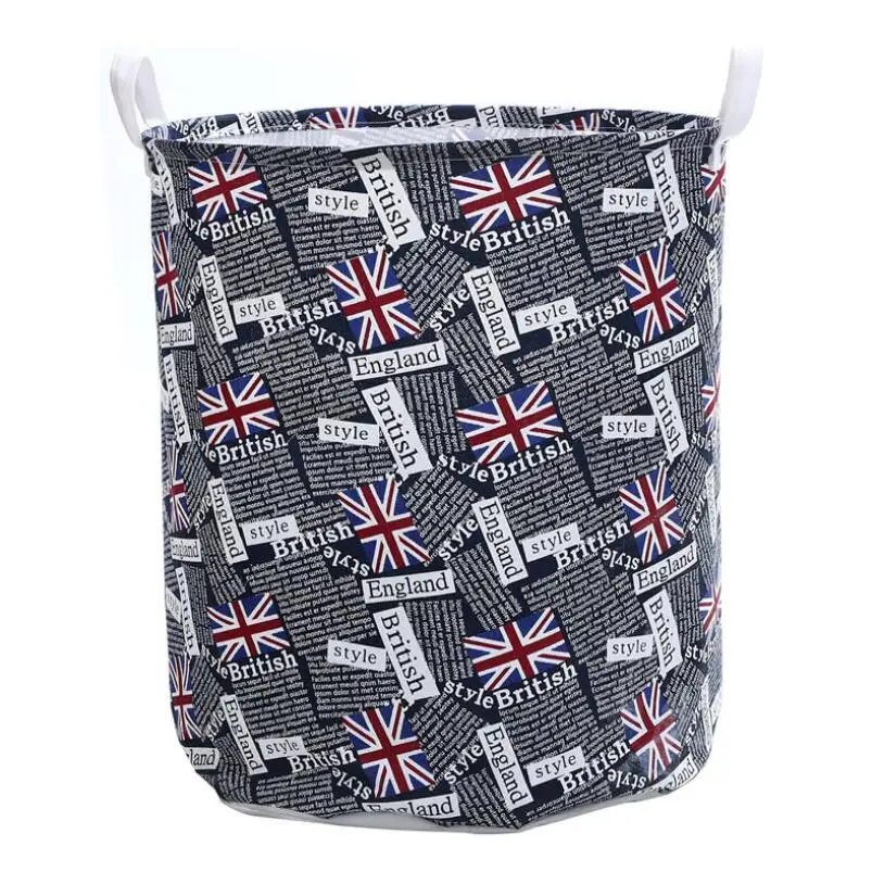 The New British flag Waterproof Laundry Hamper Clothes Storage Baskets Home decoration storage barrel kids toy organizer Bucket