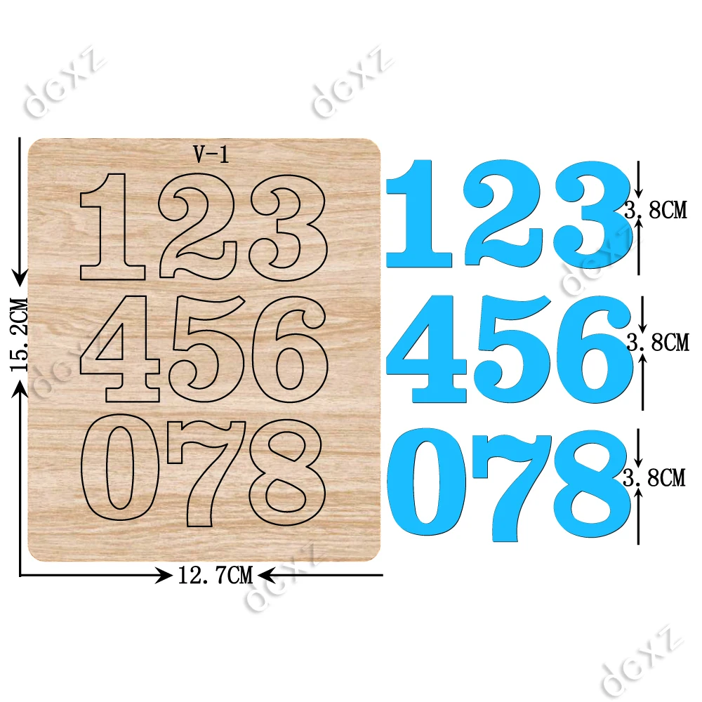 

Деревянные штампы для скрапбукинга, обычные машины для высечки на рынке, новые, 0-9