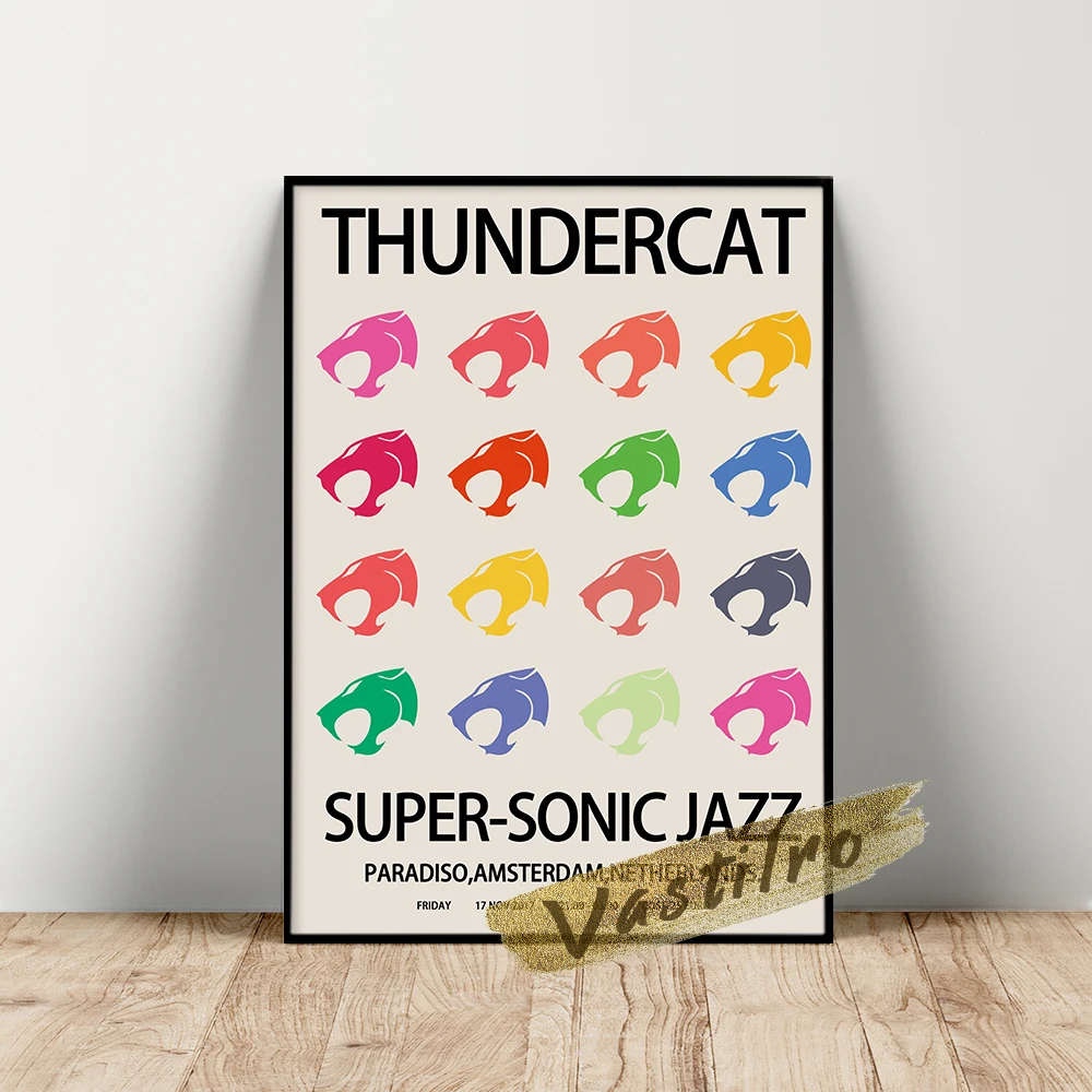 

Thundercat Gig Poster Zoon Animal Illustration Art Prints High Quality Canvas Painting Modern Bedroom Home Decor Wall Stickers