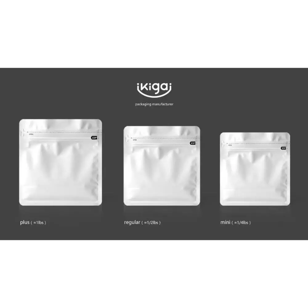 Coffee Packaging - 1/2 LBS Flat Bottom Pouch With Zipper&Valve Food Tea Bean Powder Candy Packaging Bag