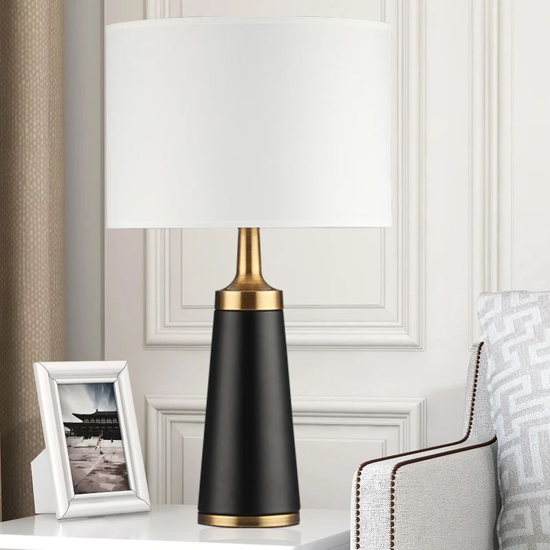 

SAROK Table Desk Lamp Design Black Modern LED Bedside Decorative Light For Living Room Bed Room Study Office