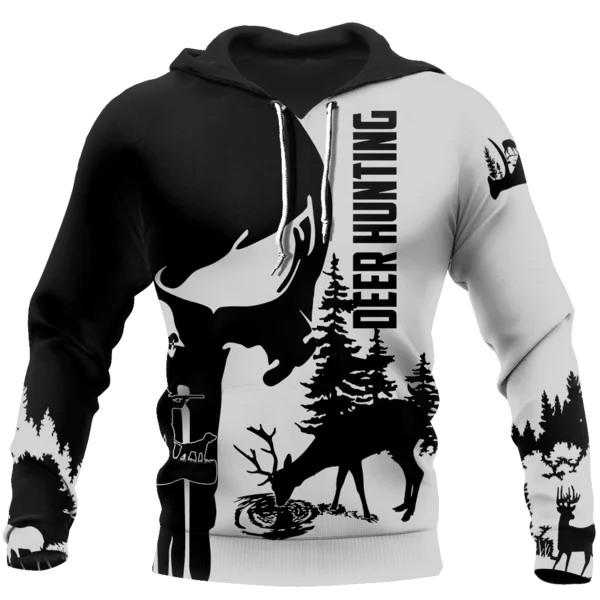 

Mens Casual Deer Hunting 3D Print Hoodies Hunter Harajuku Skull Pullover Women Hood Sweatshirts Hip-Hop Jacket Unisex Streetwear