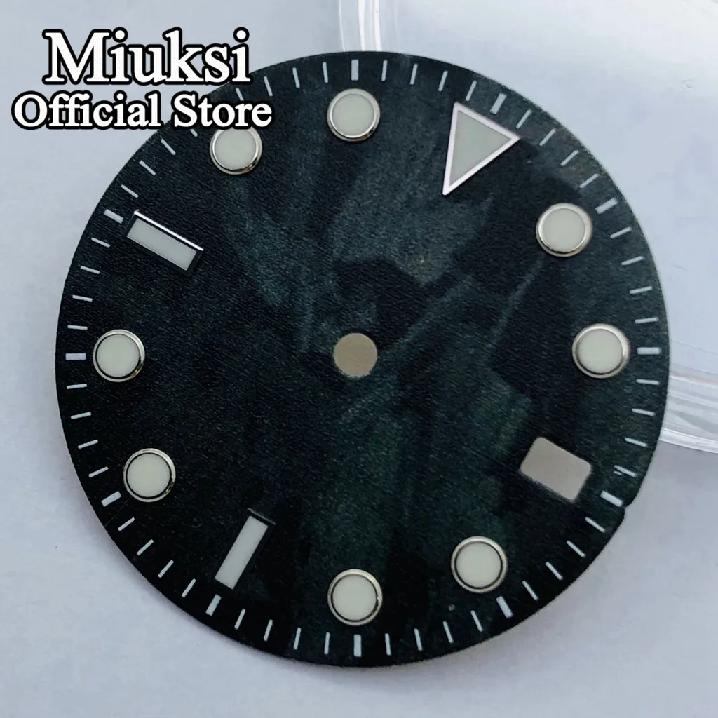 Miuksi 29mm watch dial luminous dial fit NH35 movement