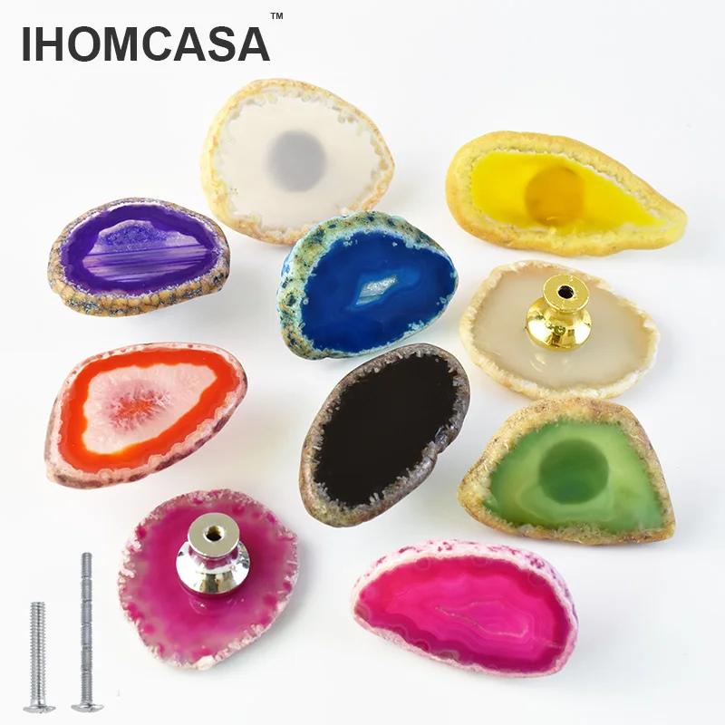 Ihomcasa-天然瑪瑙石のドアと引き出しのハンドル,レイキ家具,キッチンキャビネット,ワードローブ,北欧の豪華な芸術