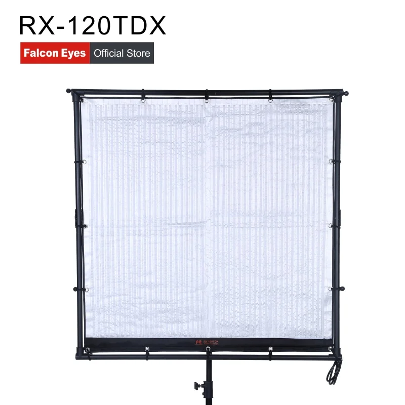 FalconEyes LED Studio Video Cloth Light 600W Bi-color Lamp With Effect Scene Mode RX-120TDX With Grid&Softbox For Movie Shooting