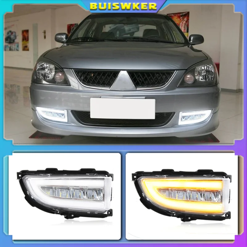 

LED DRL Headlight for Mitsubishi Lancer 2004 2005 2006 Daytime Running Light LED Fog Lights Fog Lamp Front Bumper Fog Light