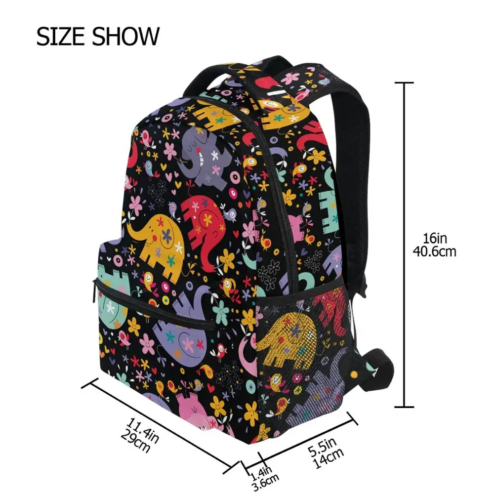 Large Girl School Bags for Teenagers Backpacks Elephant print Waterproof Teen Student Book Bag Big College Leisure Schoobag 2020