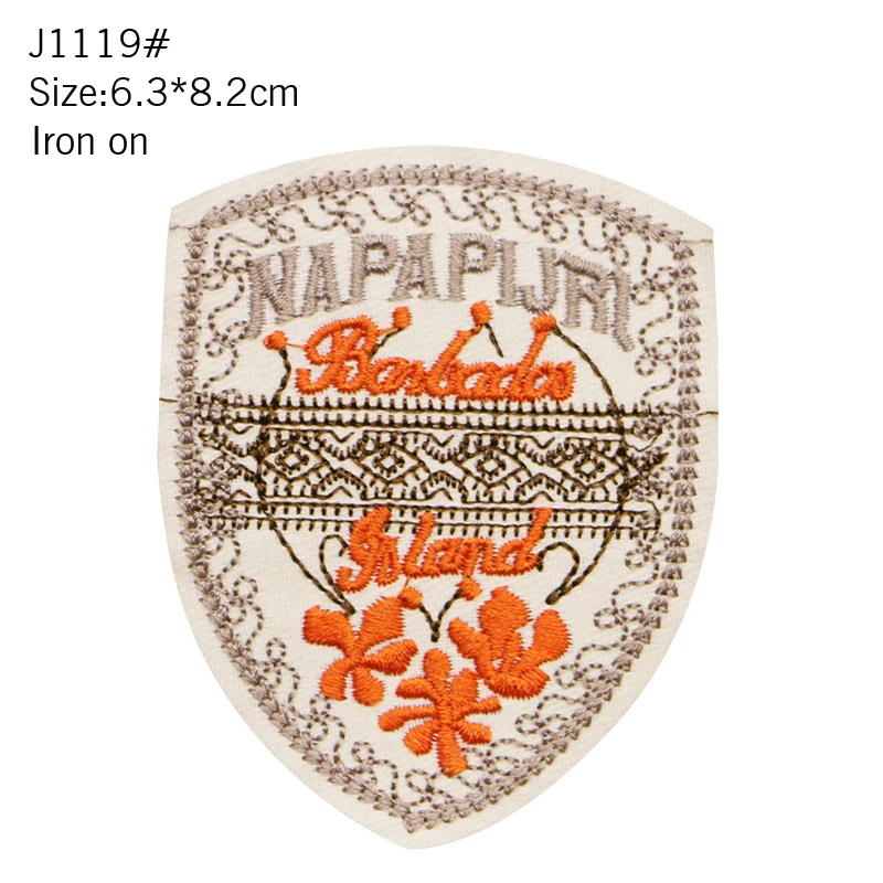 1 PCS Crown Shield Embroidery Clothing Stripe Iron Decal Backpack Badge DIY Clothing Accessories Jacket Bag Sewing Sticker