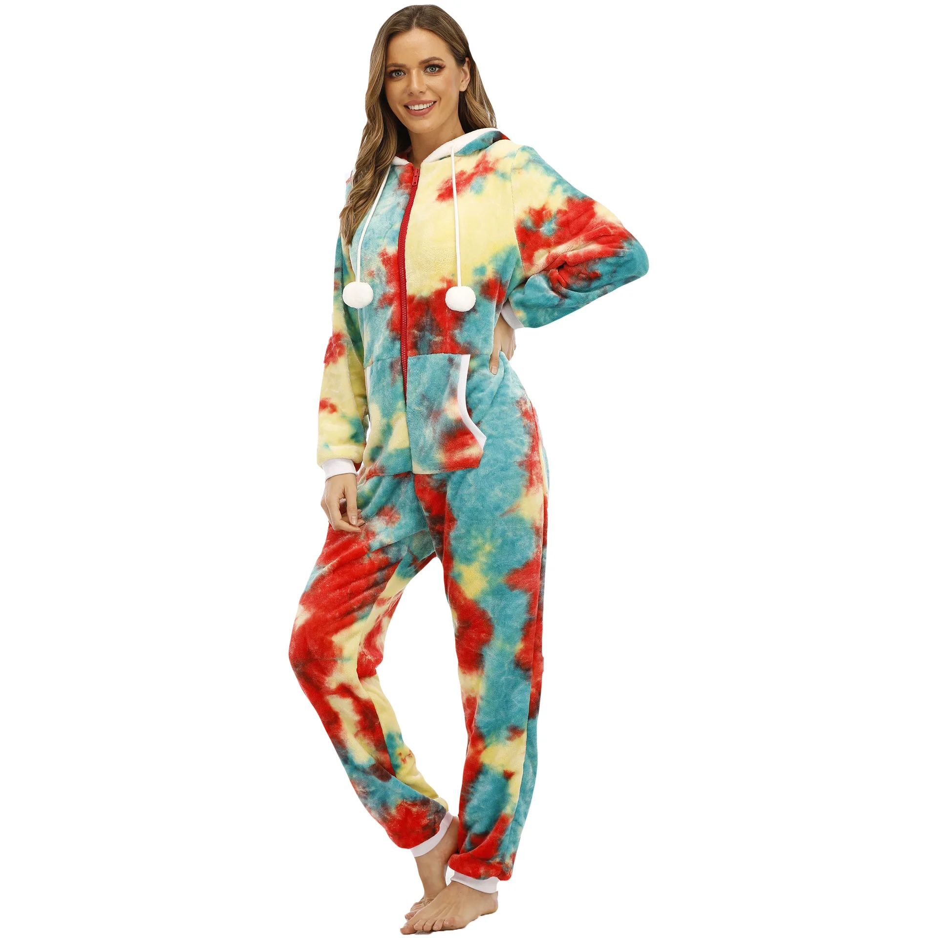 Winter Warm Pyjamas Women Onesies Flannel Sleepwear Size XXL Hood Sets Pajamas For Women Adult