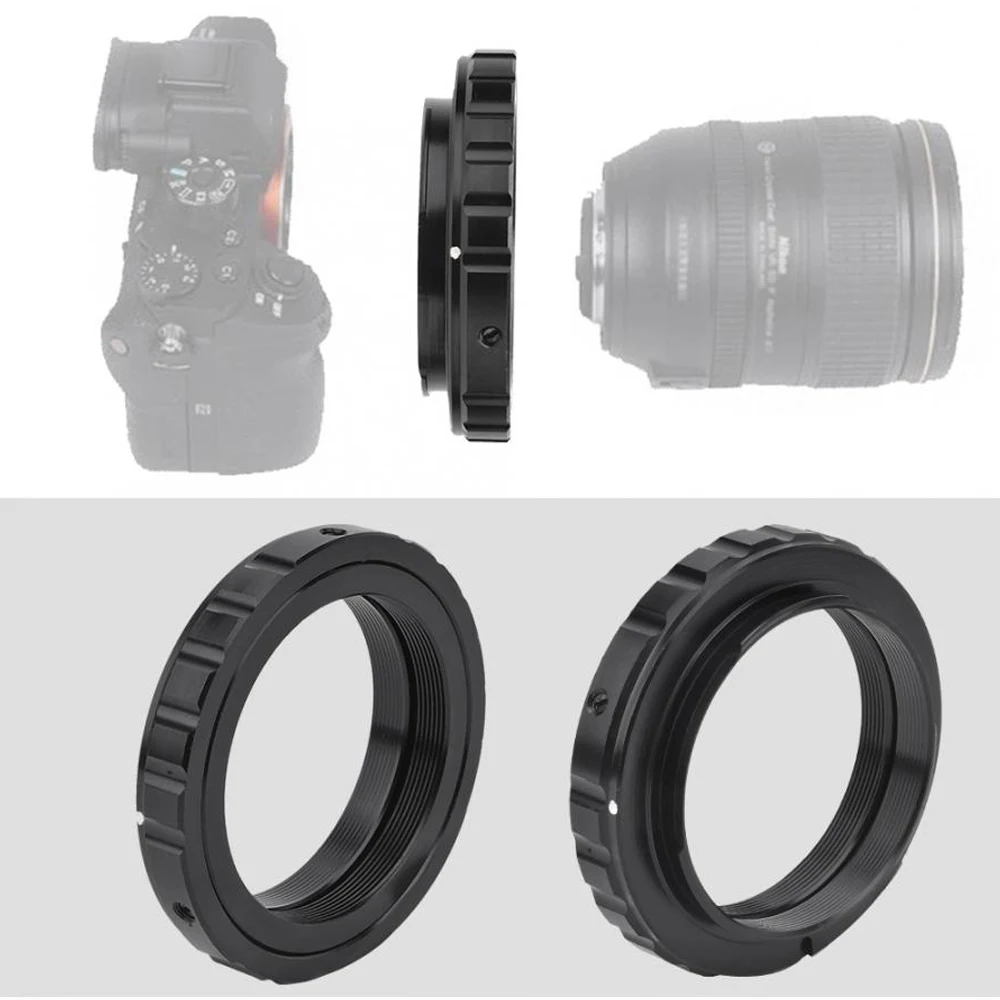 T2 Adapter 1.25'' Metal for Canon Nikon Sony Nex Lenses and Telescope Camera Astronomical Lens