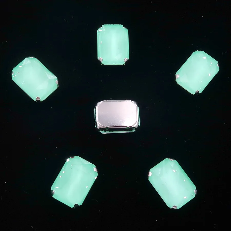 Rechteckige silberne Krallenfassungen, 20 Stück/Packung, 13 x 18 mm, Jelly Candy & AB-Farbe, Glaskristall zum Aufnähen, Strass für Hochzeitskleid, DIY – Detail 13