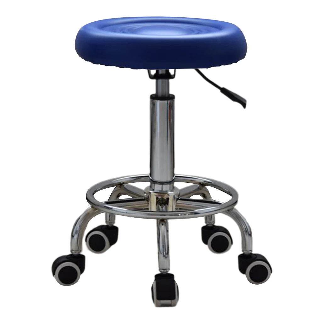 Salon Stool Hairdressing Barber Chair Beauty Adjustable Lift Stool Hydraulic Swivel PU Equipment Lift Massage Salon Furniture