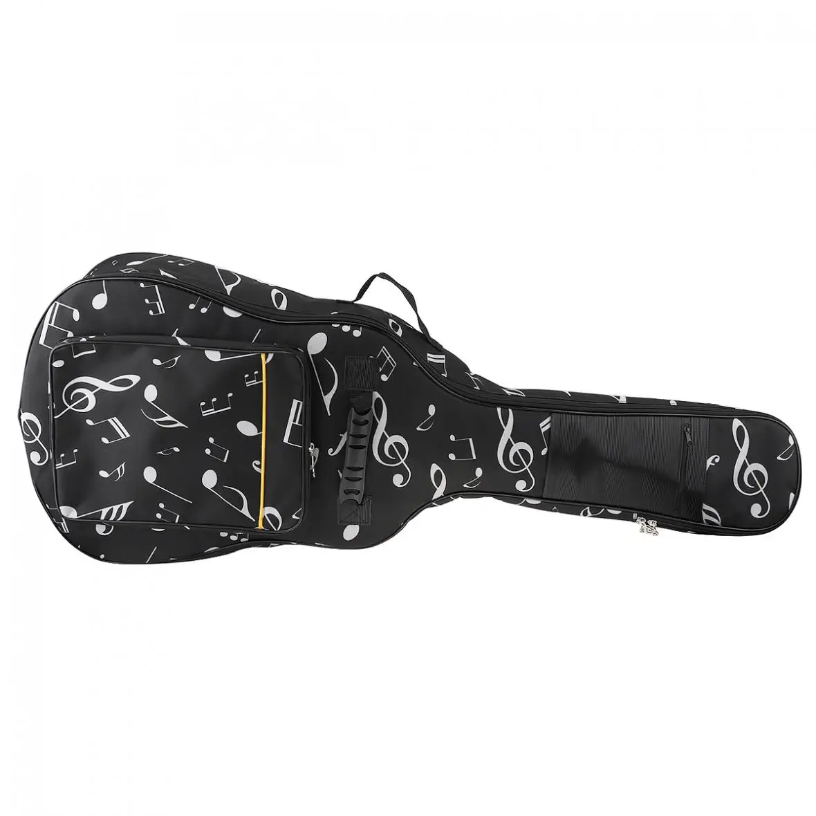 40 / 41 Inch Musical Note Folk Acoustic Guitar Case Double Straps Canvas 10mm Cotton Thickening Soft Cover Waterproof Bag