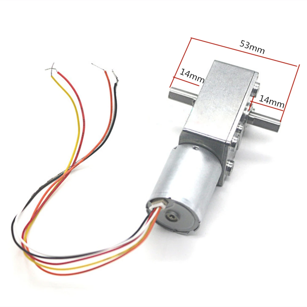 DC Brushless Motor Double Shaft Length 14mm Electric 12V 24V BLDC Low Speed 6 To 150rpm PWM Controller Metal Gear Motor JGY-2430