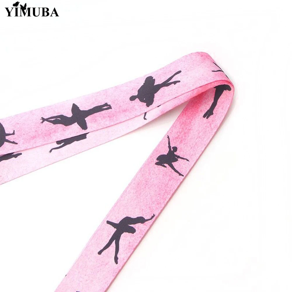 YIMUBA Ballerina Silhouette Lanyard Keychain Multi-function Neck Straps for Keys Cell Phone Badge Holders Gift for Ballet Dancer