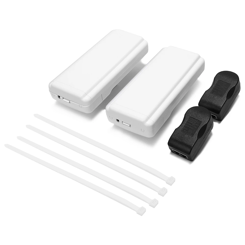 2 Pcs Wireless WiFi Bridge 2.5KM Long Transmission Distance 14dBi High-Gain Antenna Outdoor CPE Router Kit 4G 5.8GHz 450Mbps