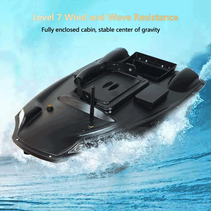 500M GPS Navigation RC Fishing Bait Boat 40 Spots Save Dual Silo 3KG Load LCD Screen Night Light 6H Duration Smart Return RC Toy