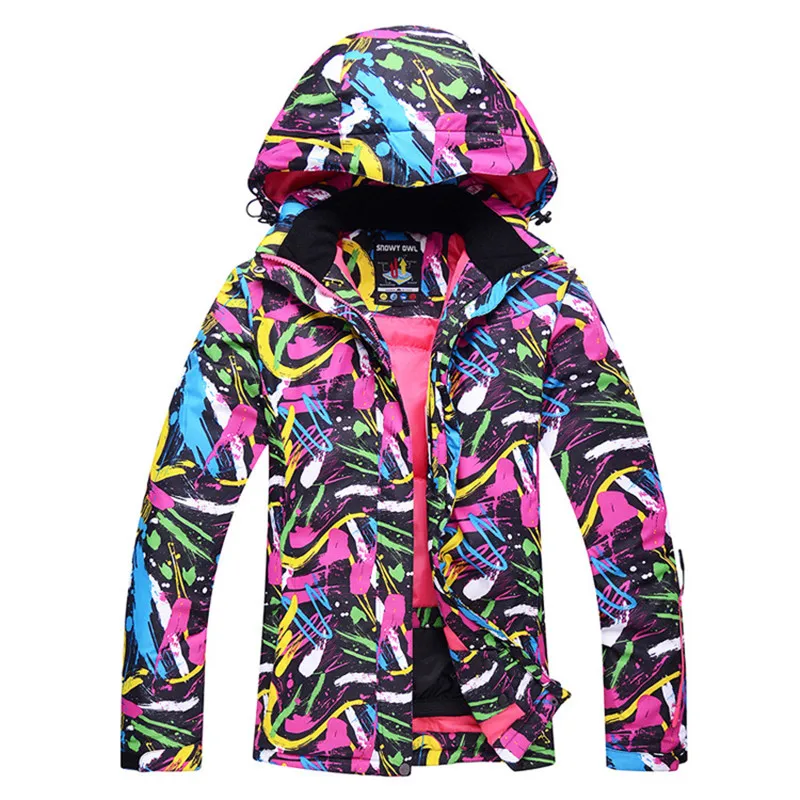 Chaqueta térmica de esquí para mujer, abrigo impermeable a prueba de viento, trajes de nieve, traje de esquí femenino de-30 grados, 10 colores