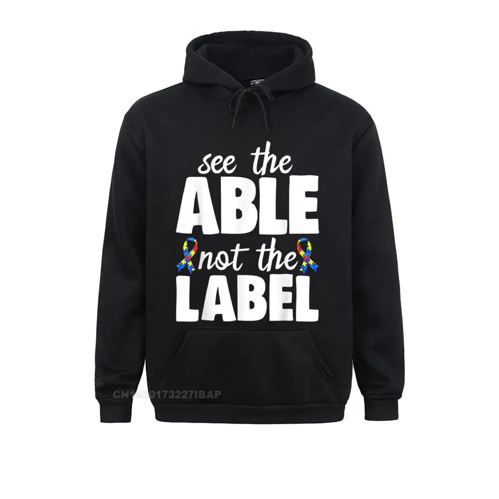 

See The Able Not The Label Autism Awareness Wholesale Male Sweatshirts Cool Hoodies Long Sleeve Hoods VALENTINE DAY