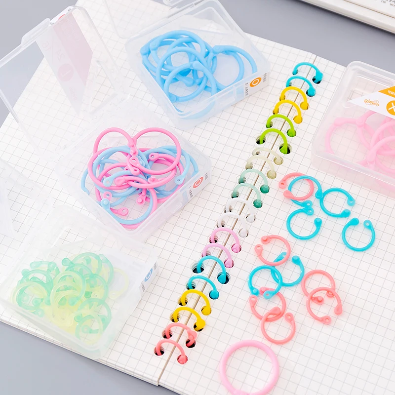 15-30mm Plastic Album Book Ring Loose-leaf Notebook Card Rings For Office DIY Handbook Open Apron Binding Circle Binder Key Hoop