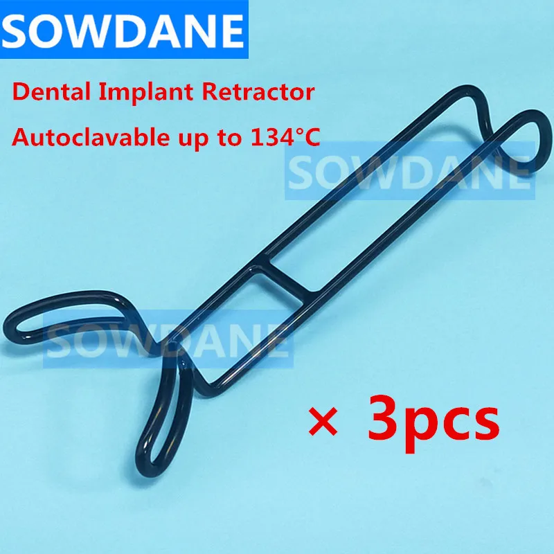 3pcs Dental Implant Mouth Black Gag Retractor Dental Opener Tooth Retractor Dentist Surgical Instruments Tool Autoclavable