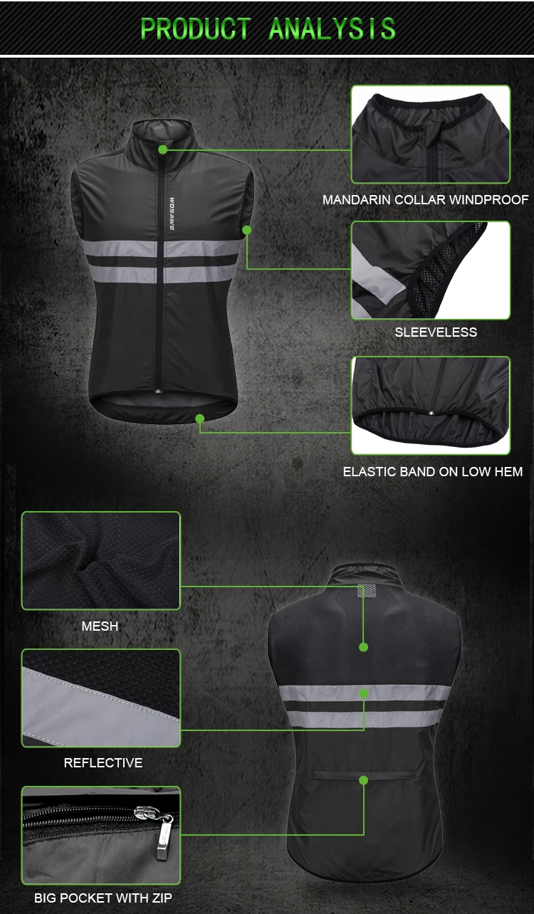 WOSAWE men's Kerékpározás hoodies kabátok Vízhatlan esőköpény fényvisszaverő ultralight MTB hegyi Bicikli Fuvallat kabátok közúti Bicaj Alsóing Szél Köntös