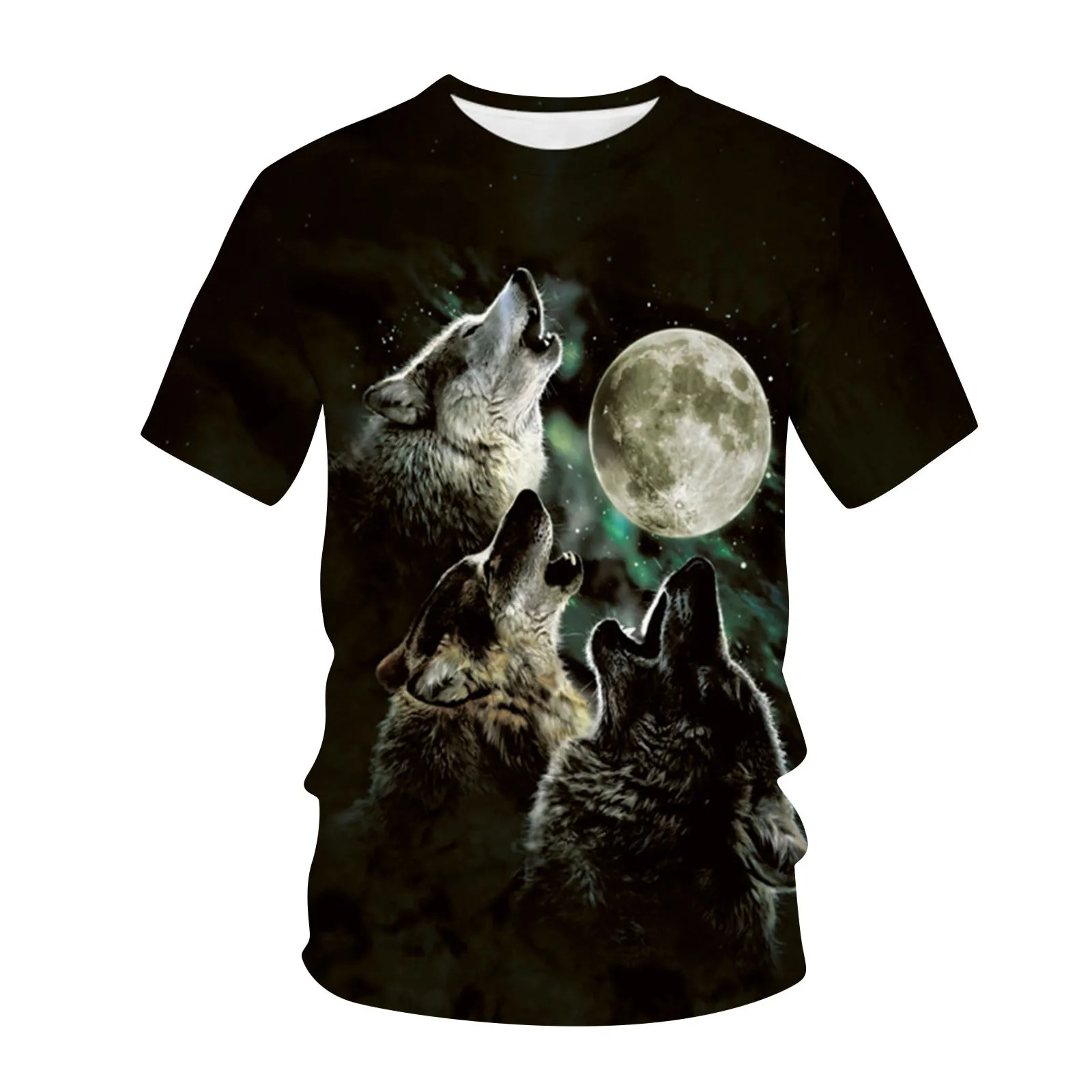 Camiseta divertida de águila y Lobo en 3D, camisa de manga corta Hipster y  Lobo de nieve, novedad de verano / Camisetas y tops, image size:1600x1600