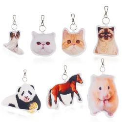 Keychain Cat pet customized Keyring dog photos customize Key chain schoolbag pendant DIY Home decor mobile phone home decoration