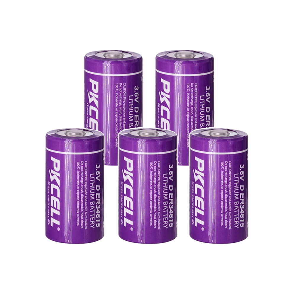 

5 x 34615 ER34615 Batteria 3.6V 19000mah D Size LiSOCl2 Non-rechargeable 19A Battery