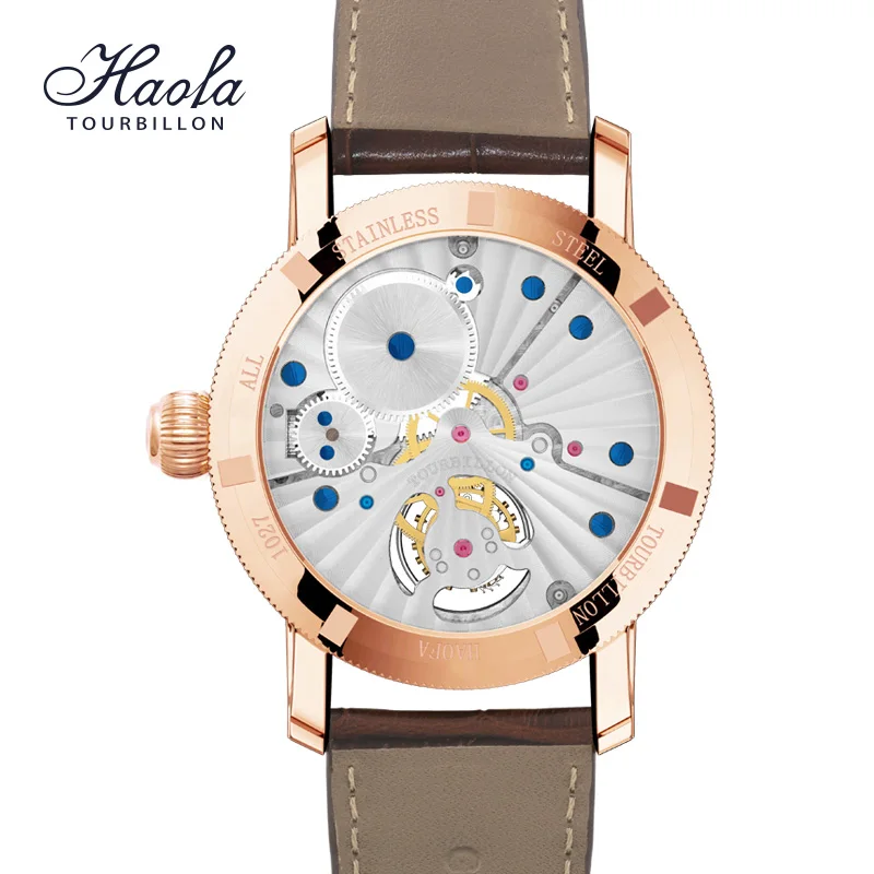 Haofa Seagull Movement ST8230 Tourbillon Mechanical Watch For Men Sapphire Luxury Manual Tourbillon Wristwatches montre homme