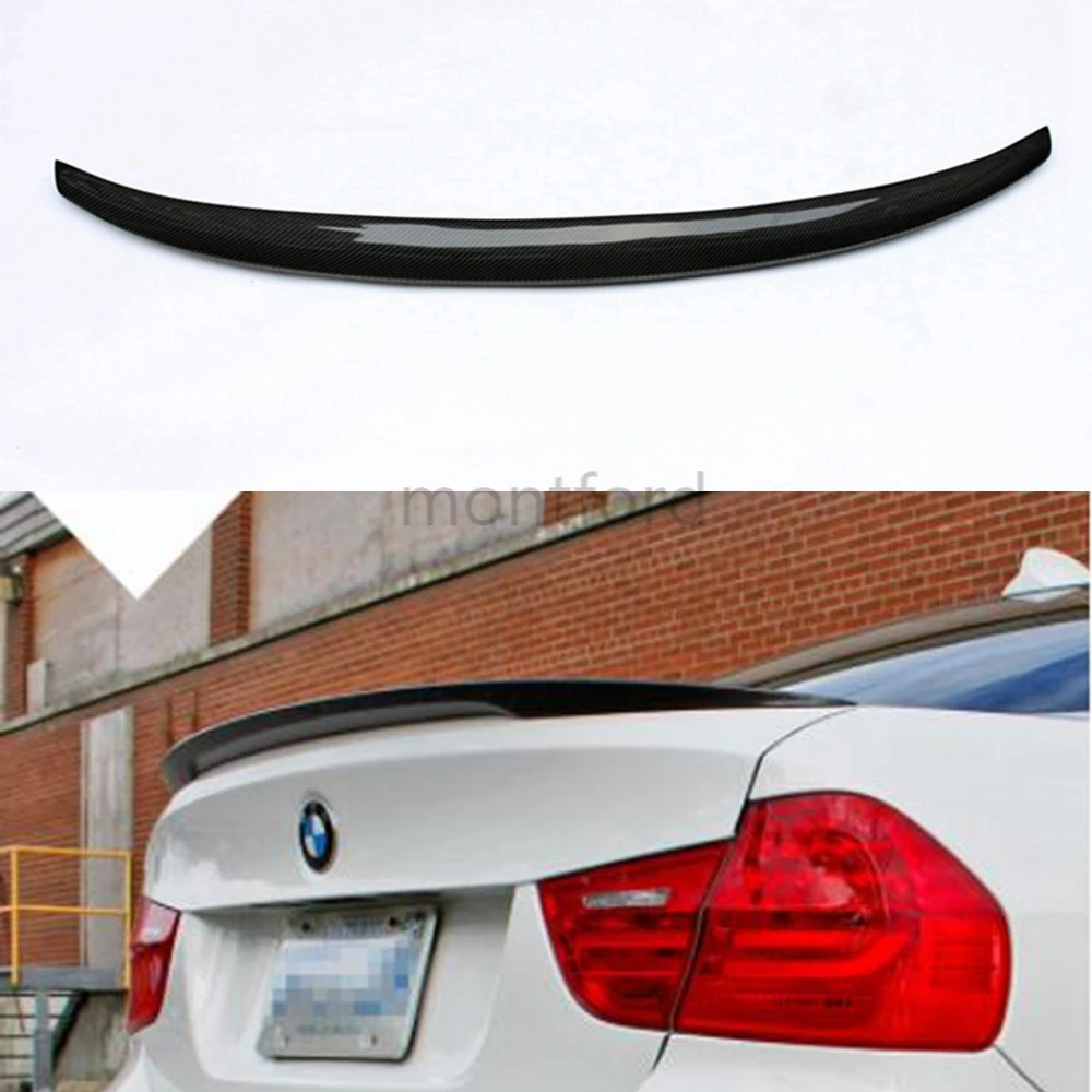 Car Styling P Style Carbon Fiber Rear Roof Spoiler Trunk Lip Boot Wing For bmw E90 M3 318i 320i 325i 330i 2005-2011 E90 sedan