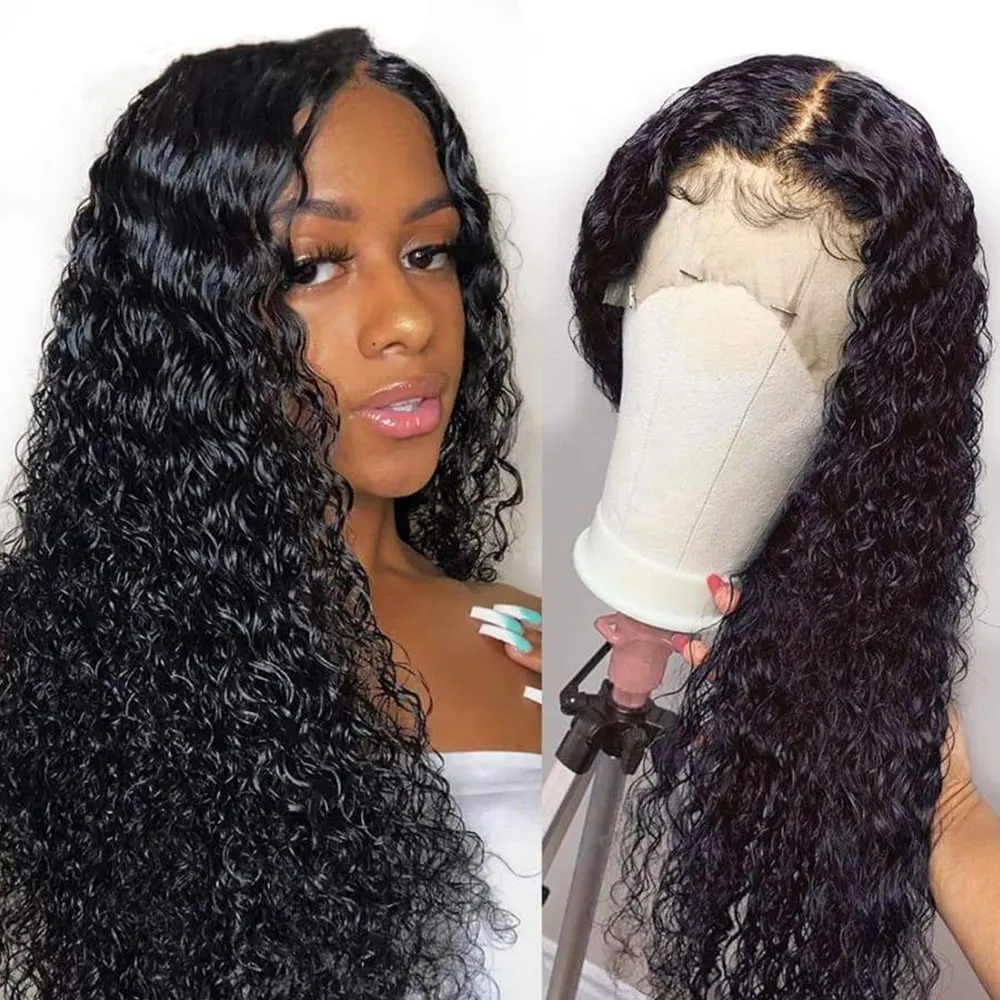 

Puromi Kinky Curly 13x4 Lace Front Human Hair Wigs 150% Density Remy Brazilian Transparent Lace Frontal Wigs for Black Women