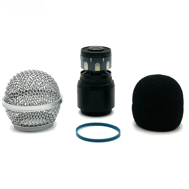 New Replacement Ball Head Mesh Microphone Grille with capsule for PGX24 SLX24 BETA58 SM 58 Wireless Microphone