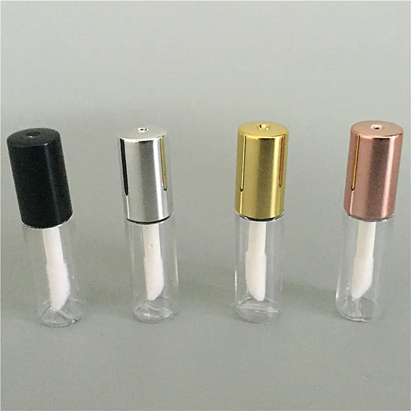 50pcs/Lot 1.2ml Lip Glaze Tube Trial Vials Small Sample Bottles Mini Empty Cosmetic Tube Lip Gloss Color Lip Oil Separate Bottle