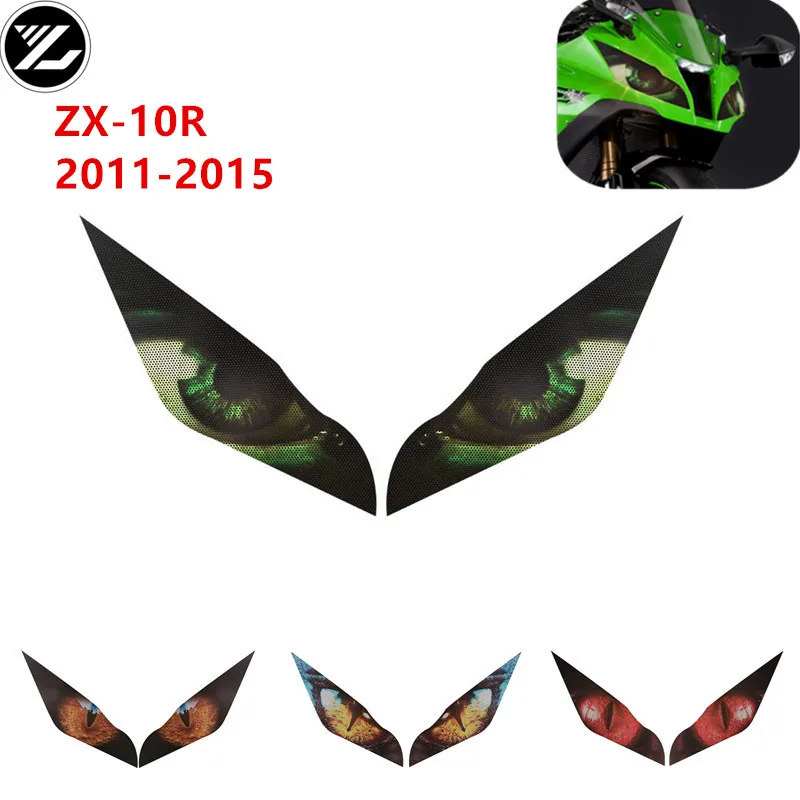 

For kawasaki ZX-10R ZX10R 2011-2015 2012 13 14 Motorcycle accessories headlight protection sticker headlights eye body sticker