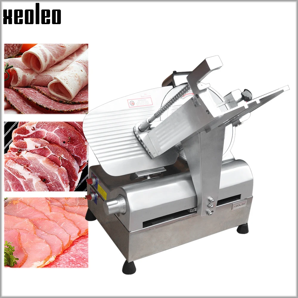 XEOLEO Meat slicer Ham slicer Cut Frozen meat machine Beef/Mutton roll cut machine Fully automatic Frozen fish cutter 13.2inch