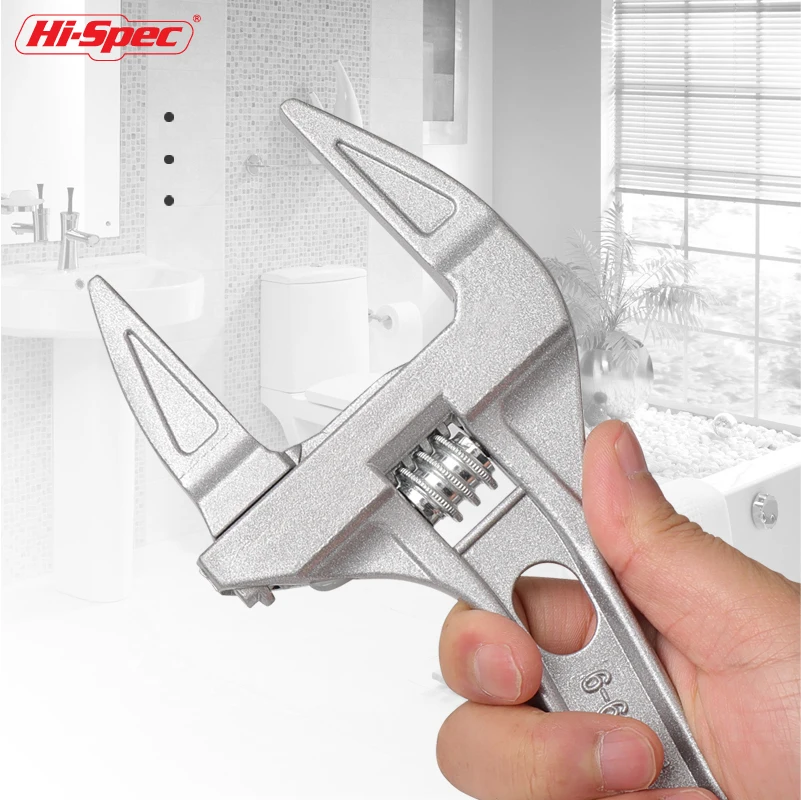 

Hi-Spec Pipe Wrench Large Opening Adjustable Wrench Bathroom Aluminium Alloy Wrench Universal Spanner Repair Spanner Hand Tools