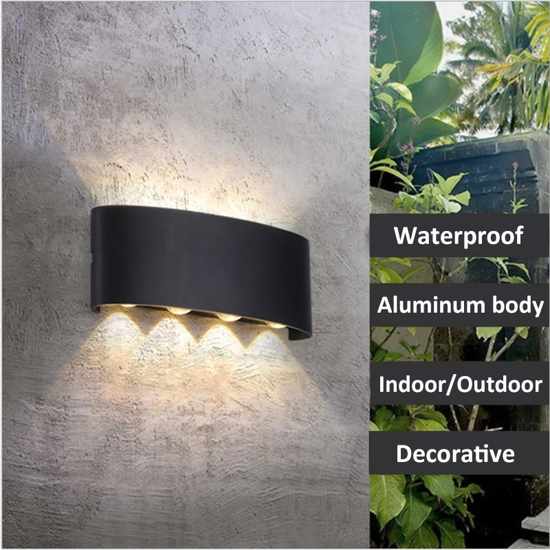 

Комнатные настенные светодиодсветодиодный лампы, 2 Вт, 4 Вт, 6 Вт, 8 Вт, 220 В переменного тока/в, алюминиевое декоративное настенное бра, светодиодный ное настенное освещение для спальни и уличное украшение
