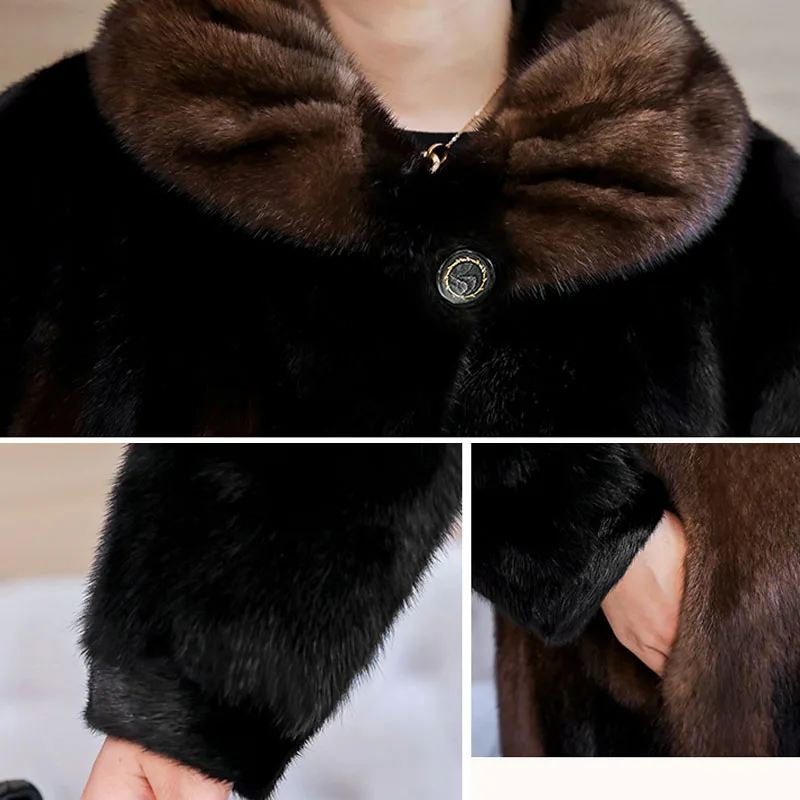 Fur Parker Jacket Woman 2022 Real Hair Mink Fleece Overcoat Winter Chic Outwear Female Warm Loose Thinner Mink coat Female