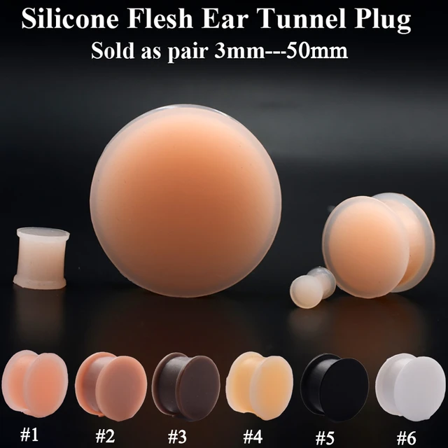 Flexible Silicone Ear Flesh Tunnel Flesh Tunnel Ear Plug Silicone 1 Pair Ear Aliexpress